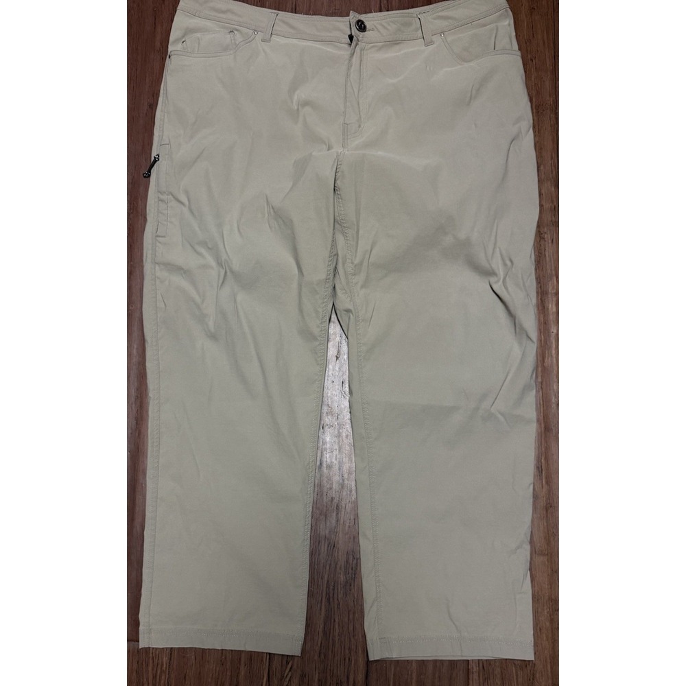 Kings Camo XKG Performance Pants 44R Khaki Brown Stretch Hiking Outdoor Travel
